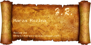 Harza Rozina névjegykártya